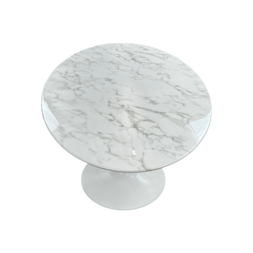 Modway Lippa Oval Faux Marble Dining Table in White, image 10