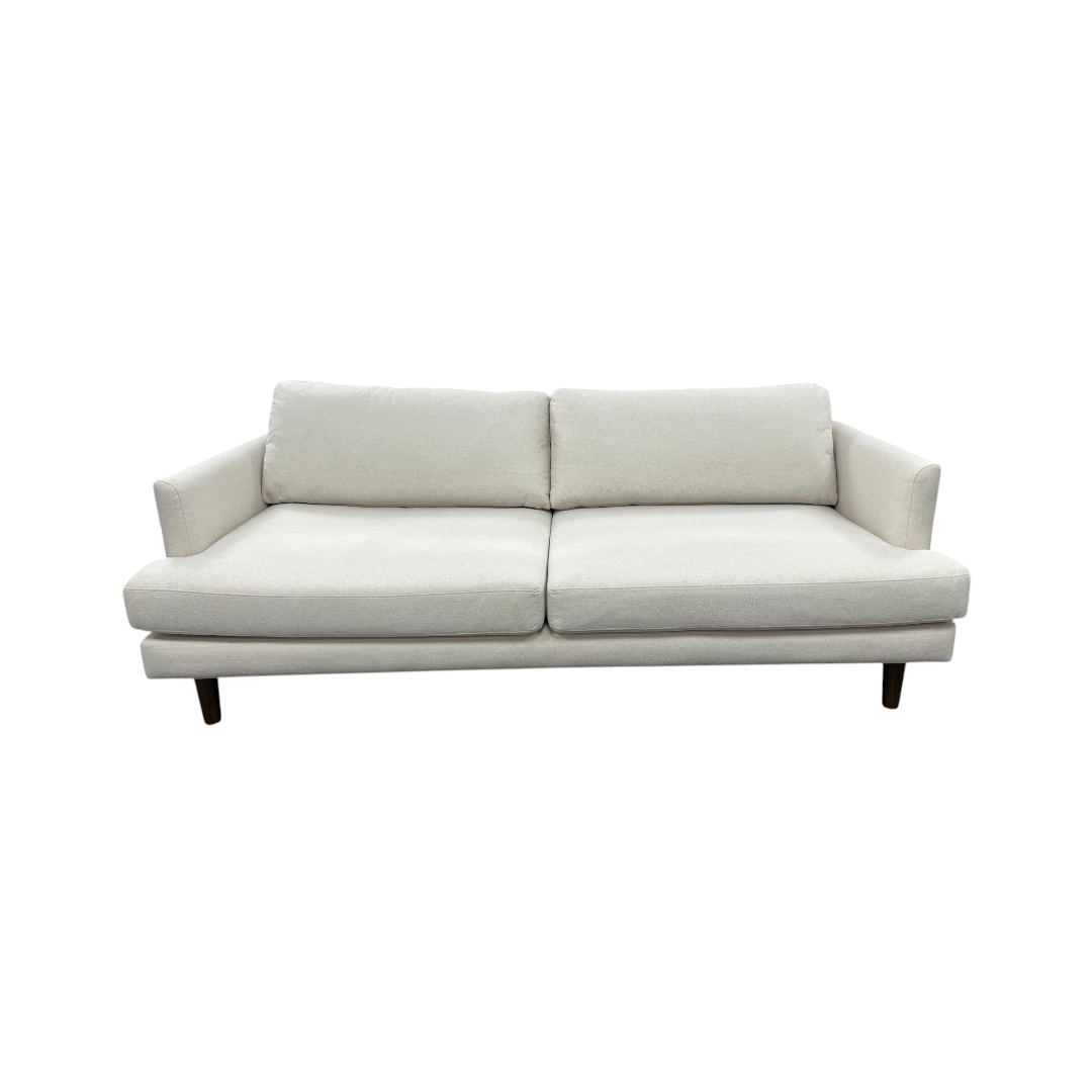 Simplihome Livingston Woven-Blend Fabric Mid-Century Modern Sofa with Solid Wood Frame for Living Room