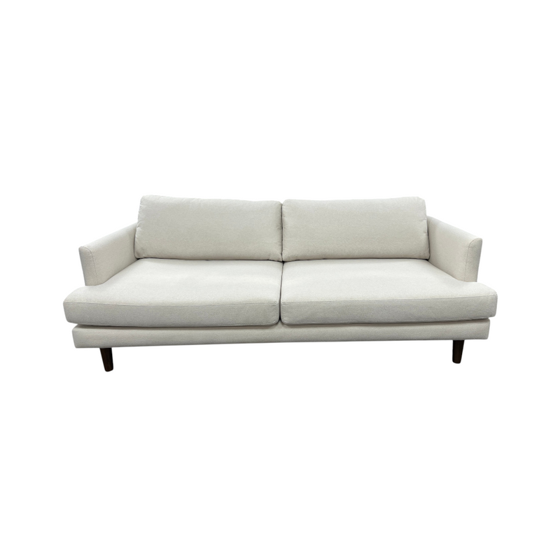 Simplihome Livingston Woven-Blend Fabric Mid-Century Modern Sofa with Solid Wood Frame for Living Room