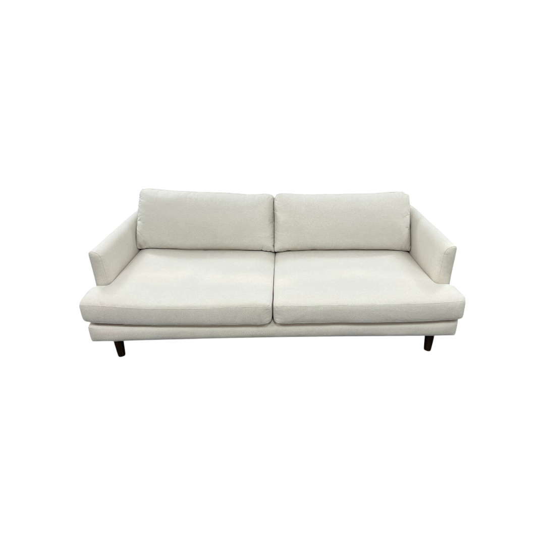 Simplihome Livingston Woven-Blend Fabric Mid-Century Modern Sofa with Solid Wood Frame for Living Room