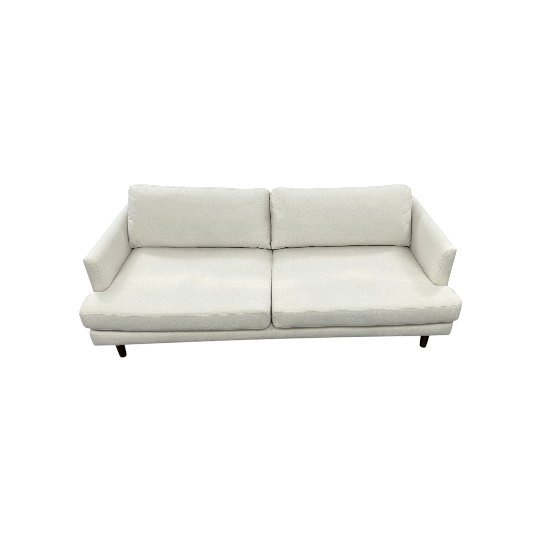 Simplihome Livingston Woven-Blend Fabric Mid-Century Modern Sofa with Solid Wood Frame for Living Room