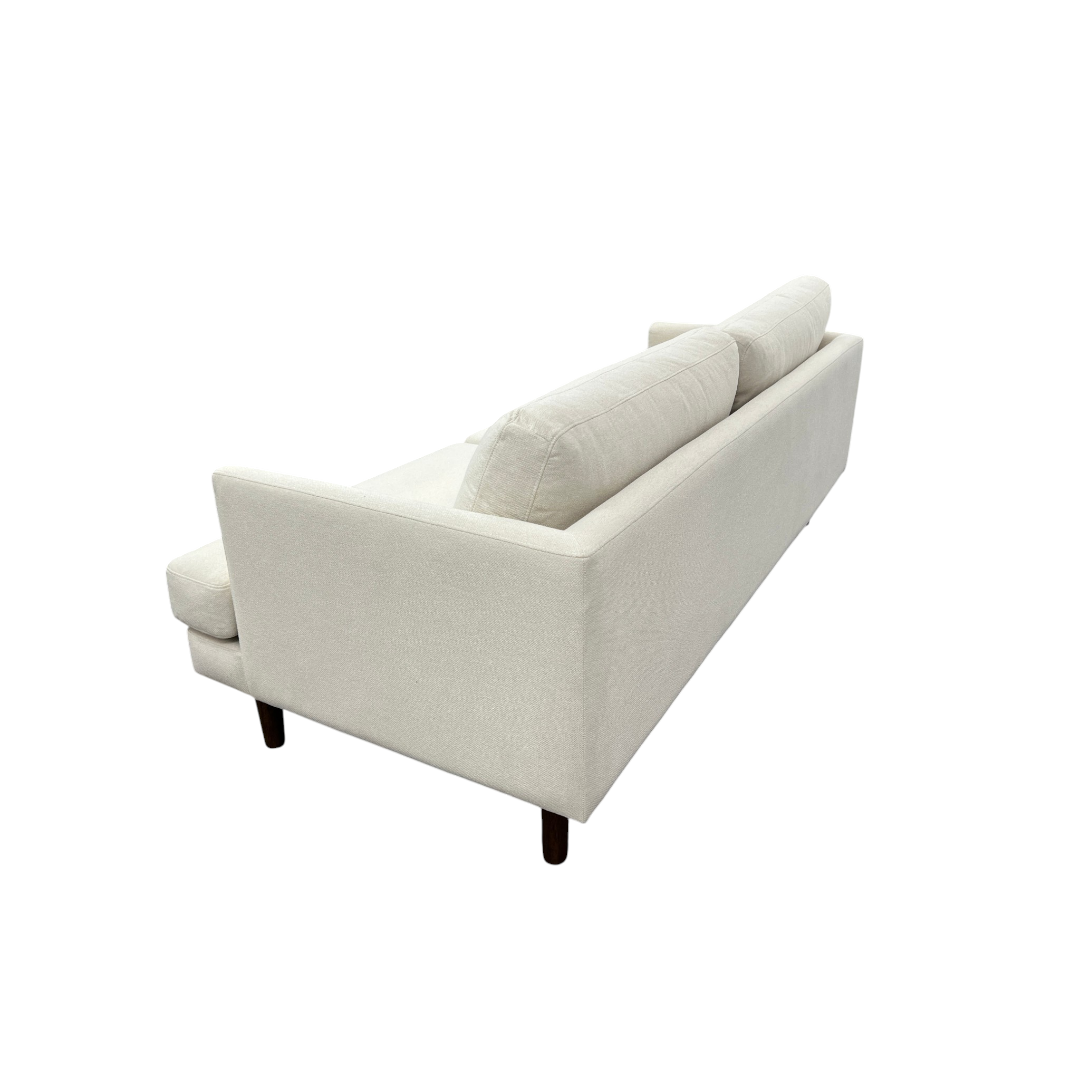 Simplihome Livingston Woven-Blend Fabric Mid-Century Modern Sofa with Solid Wood Frame for Living Room