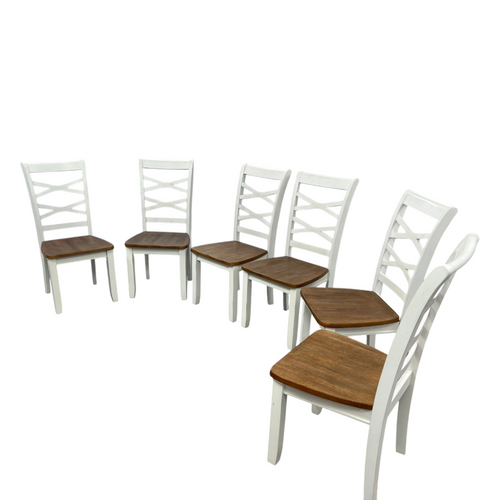 Red Barrel Studio Jordian 6pc Dining Chair Set · Two-Tone Cherry & White · Mango Wood, image 5