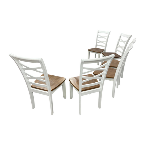 Red Barrel Studio Jordian 6pc Dining Chair Set · Two-Tone Cherry & White · Mango Wood, image 9