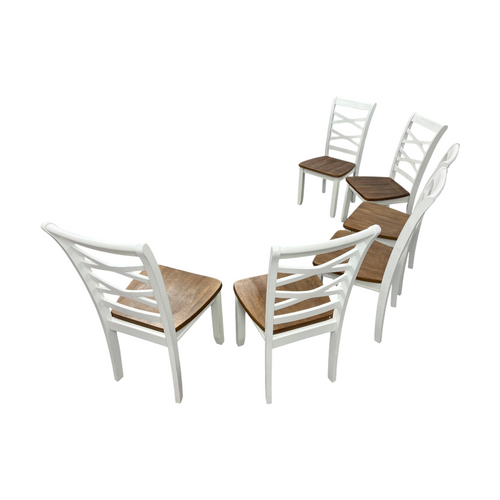 Red Barrel Studio Jordian 6pc Dining Chair Set · Two-Tone Cherry & White · Mango Wood, image 10