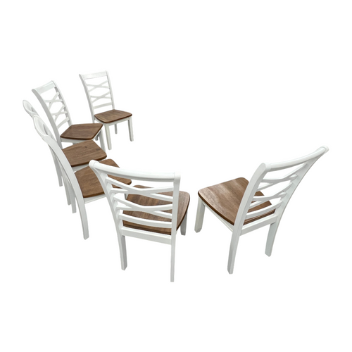 Red Barrel Studio Jordian 6pc Dining Chair Set · Two-Tone Cherry & White · Mango Wood, image 11