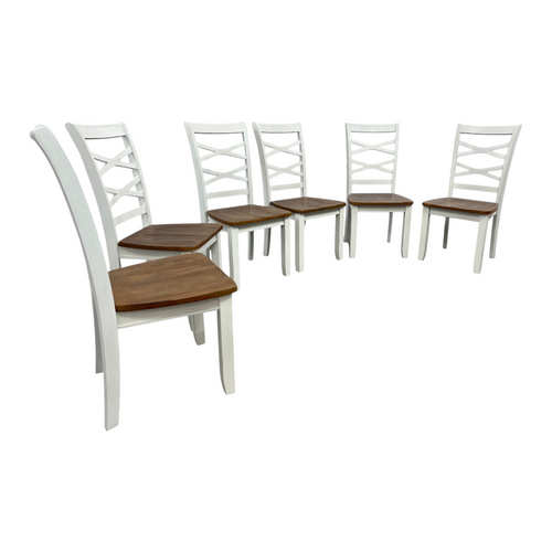 Red Barrel Studio Jordian 6pc Dining Chair Set · Two-Tone Cherry & White · Mango Wood, image 13