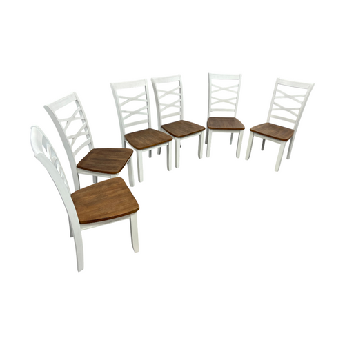 Red Barrel Studio Jordian 6pc Dining Chair Set · Two-Tone Cherry & White · Mango Wood, image 15