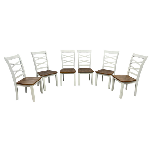 Red Barrel Studio Jordian 6pc Dining Chair Set · Two-Tone Cherry & White · Mango Wood, image 16