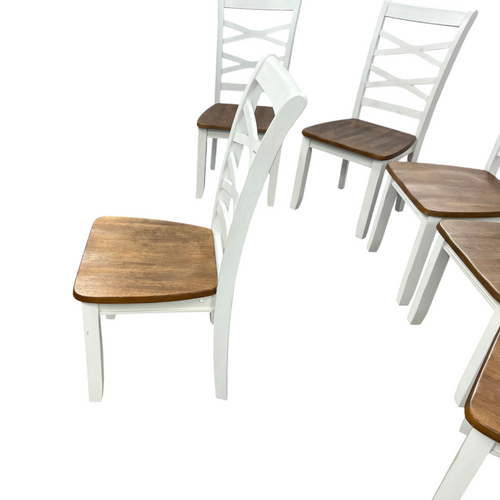 Red Barrel Studio Jordian 6pc Dining Chair Set · Two-Tone Cherry & White · Mango Wood, image 18