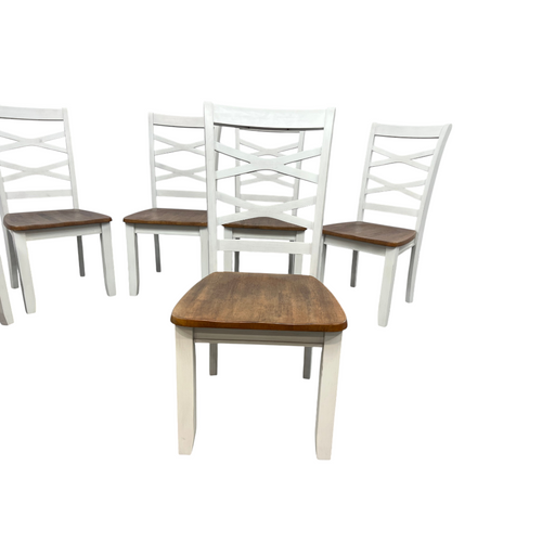 Red Barrel Studio Jordian 6pc Dining Chair Set · Two-Tone Cherry & White · Mango Wood, image 19