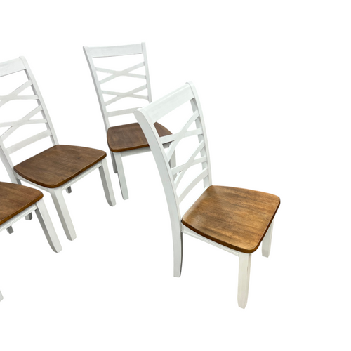 Red Barrel Studio Jordian 6pc Dining Chair Set · Two-Tone Cherry & White · Mango Wood, image 22