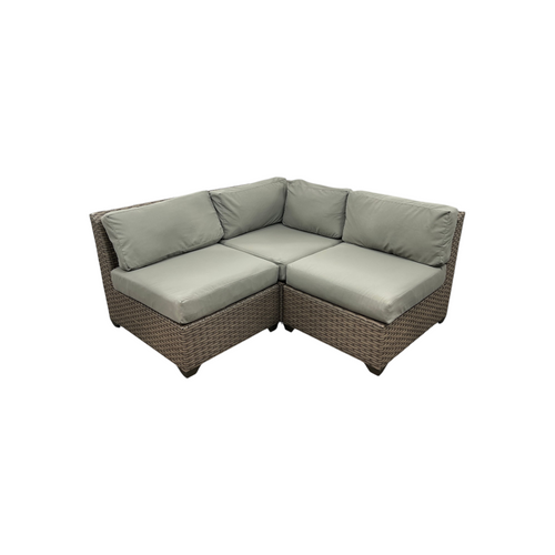 Wade Logan Bryonny Wicker 3 - Person Modular Patio Conversation Set With Cushions, image 2