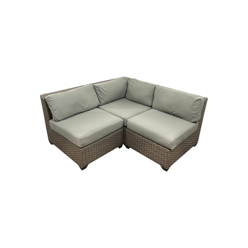 Wade Logan Bryonny Wicker 3 - Person Modular Patio Conversation Set With Cushions, image 3