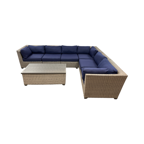 Wildon Home Estes PVC Wicker 6-Person Seating Group with Sunbrella Cushions, image 3