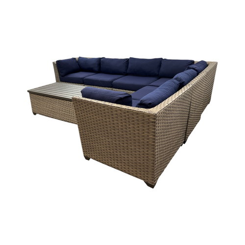 Wildon Home Estes PVC Wicker 6-Person Seating Group with Sunbrella Cushions, image 4