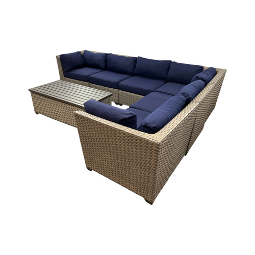 Wildon Home Estes PVC Wicker 6-Person Seating Group with Sunbrella Cushions, image 5