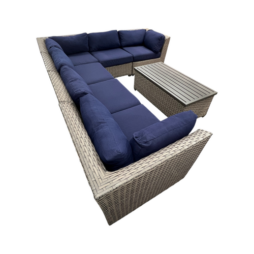 Wildon Home Estes PVC Wicker 6-Person Seating Group with Sunbrella Cushions, image 12