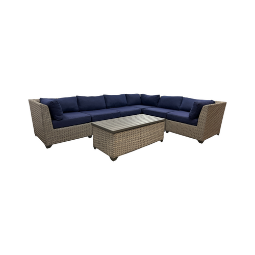 Wildon Home Estes PVC Wicker 6-Person Seating Group with Sunbrella Cushions, image 15