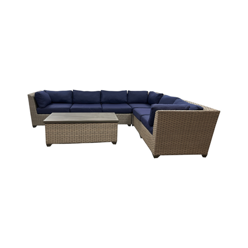 Wildon Home Estes PVC Wicker 6-Person Seating Group with Sunbrella Cushions, image 17
