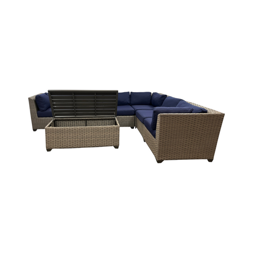 Wildon Home Estes PVC Wicker 6-Person Seating Group with Sunbrella Cushions, image 18