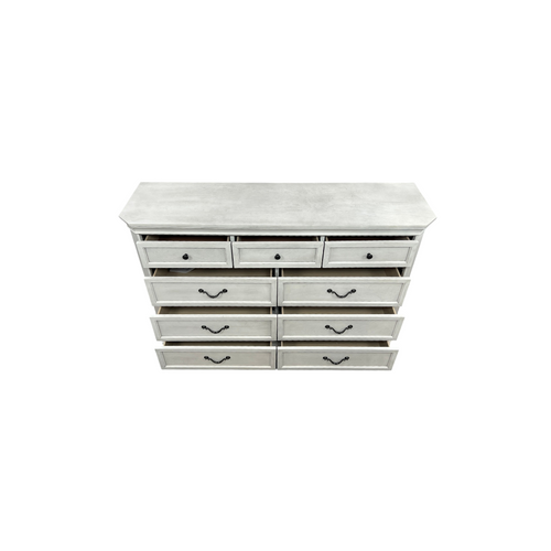 Charlton Home Ailany Traditional Wood 9-drawer Dresser, Antique Walnut Finish, image 27