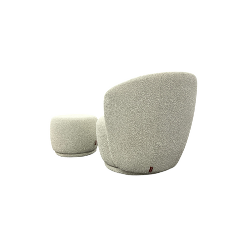 Castlery Avery Performance Bouclé Swivel Armchair with Ottoman, image 8
