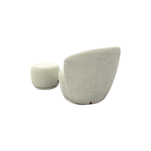 Castlery Avery Performance Bouclé Swivel Armchair with Ottoman, image 9
