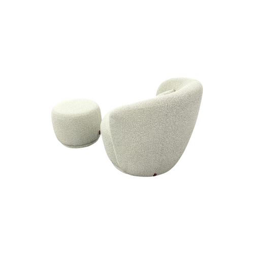 Castlery Avery Performance Bouclé Swivel Armchair with Ottoman, image 10