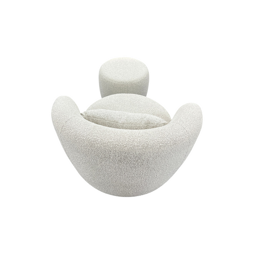 Castlery Avery Performance Bouclé Swivel Armchair with Ottoman, image 11