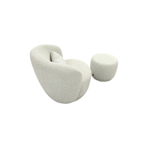 Castlery Avery Performance Bouclé Swivel Armchair with Ottoman, image 15