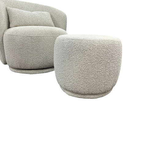 Castlery Avery Performance Bouclé Swivel Armchair with Ottoman, image 22