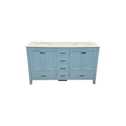 Wade Logan Claudett 60'' Double Bathroom Vanity with Top, image 1