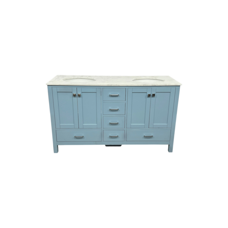 Wade Logan Claudett 60'' Double Bathroom Vanity with Top