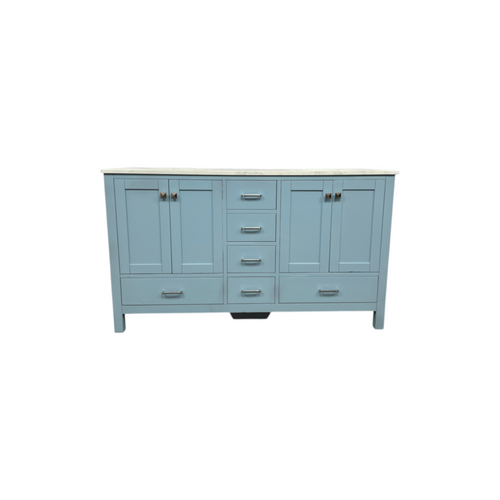 Wade Logan Claudett 60'' Double Bathroom Vanity with Top, image 2