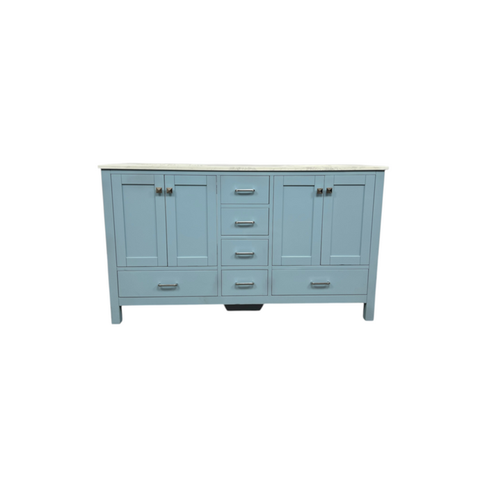 Wade Logan Claudett 60'' Double Bathroom Vanity with Top, image 2