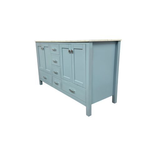 Wade Logan Claudett 60'' Double Bathroom Vanity with Top, image 4