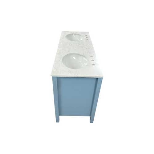 Wade Logan Claudett 60'' Double Bathroom Vanity with Top, image 9