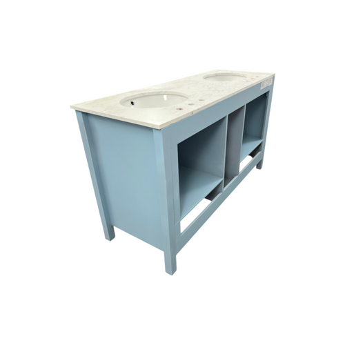 Wade Logan Claudett 60'' Double Bathroom Vanity with Top, image 11