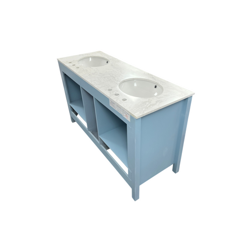 Wade Logan Claudett 60'' Double Bathroom Vanity with Top, image 15