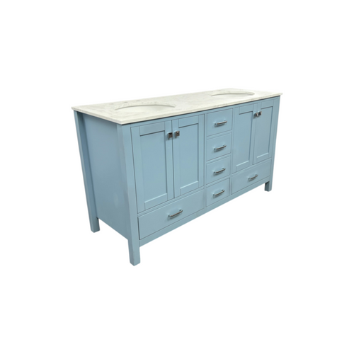 Wade Logan Claudett 60'' Double Bathroom Vanity with Top, image 19