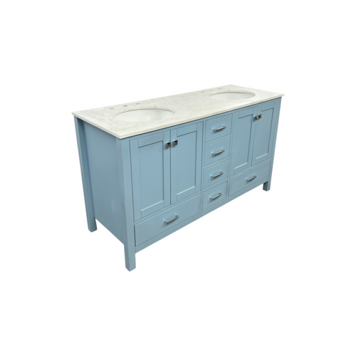 Wade Logan Claudett 60'' Double Bathroom Vanity with Top, image 20