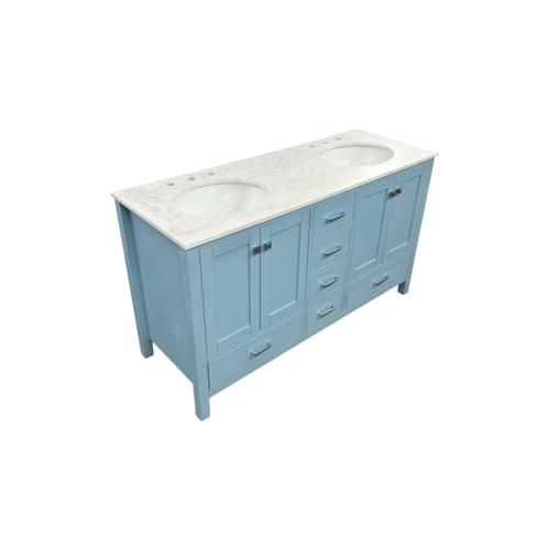 Wade Logan Claudett 60'' Double Bathroom Vanity with Top, image 21