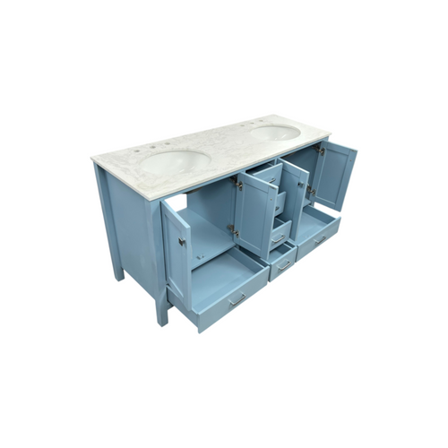 Wade Logan Claudett 60'' Double Bathroom Vanity with Top, image 27