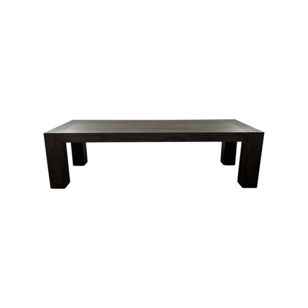 Four Hands Abaso Dining Table 108" - Ebony Rustic Wormwood Oak