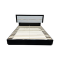 Orren Ellis Jinn Upholstered LED Lighted High Gloss Platform California King Bed