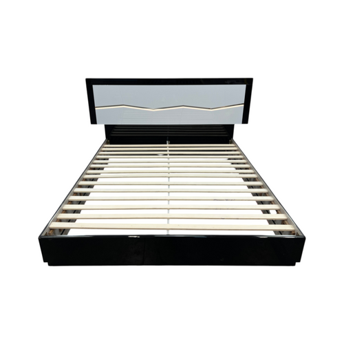 Orren Ellis Jinn Upholstered LED Lighted High Gloss Platform California King Bed, image 2