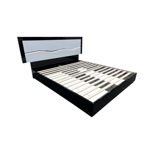 Orren Ellis Jinn Upholstered LED Lighted High Gloss Platform California King Bed, image 9