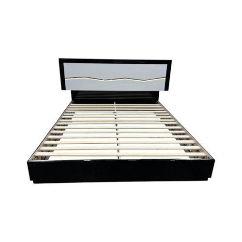 Orren Ellis Jinn Upholstered LED Lighted High Gloss Platform California King Bed, image 11