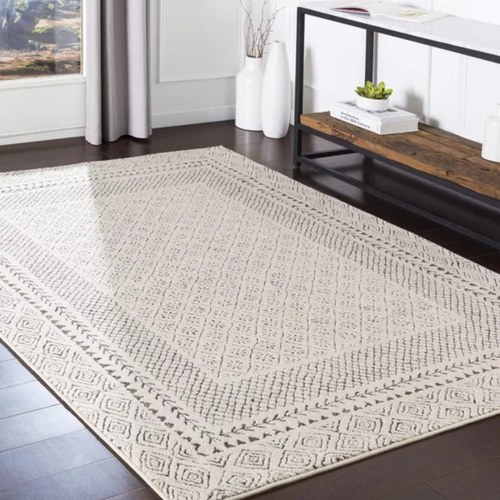 Wade Logan Calvo Light Beige/Charcoal Area Rug, image 1